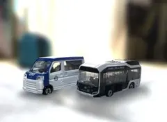トミカ 　トヨタ SORA・ダイハツハイゼット JAF 2台セットのサムネイル