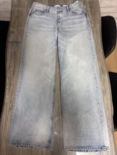 ★値下げ価格ZARA EUR42 バギーデニム　ライトブルー