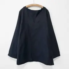 美品 Steven Alan コットンメッシュブラウス スキッパー ボックス 黒のサムネイル