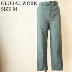 グローバルワーク あったか スゴラクスリムテーパードパンツ　カーキ M
