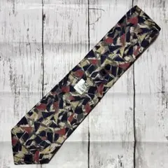 メンズ　ネクタイ　カジュアル　オシャレ　ビジネス　幾何学模様　シルク　紺色　新品