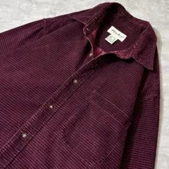 ね*ろ様 90s Eddie Bauer 千鳥格子 チェック コーデュロイ BD