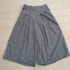 チェック柄 ガウチョパンツ