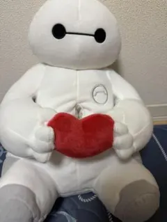 新品！ベイマックスぬいぐるみ ハート型クッション付きティッシュケース ハンカチ