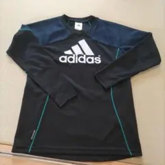 子供用スポーツＴシャツadidas 長袖カットソー 黒/青