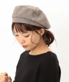 Another Edition ヘリンボーンタックベレー帽