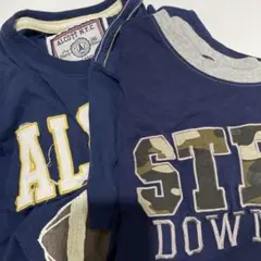 ALCOTT ネイビー カモフラ Tシャツ2枚セット