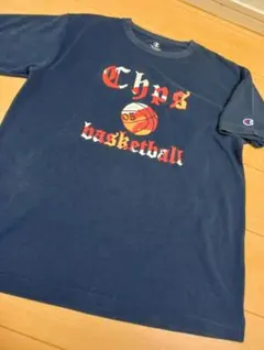 ⑮希少ゴールドウイン製 チャンピオン Old English Tシャツ M 紺