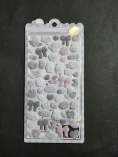 ■フワフワドロップシール　しろくろフワフワ