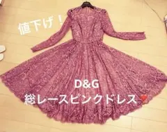 Dolce & Gabbana ピンクレースドレス定価50万円値下げ Dolce & Gabbana レース ミディドレス | ピンク | FARFETCH JP