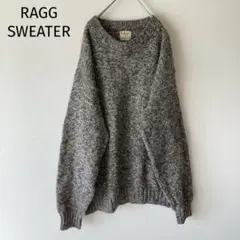 希少 RAGG SWEATER アメリカ製 ニット ブラウンミックス ウール秋冬