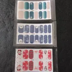 ネイルシールセット 3シート 冬・クリスマスデザイン