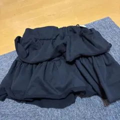 黒 フレアスカート ウエスト86-94cm