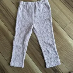 ケーブル編み模様 ピンクパンツ 95cm