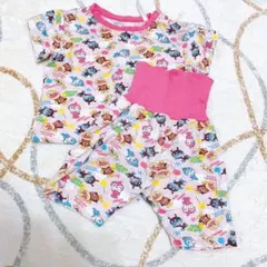 アンパンマン女の子90夏服半袖パジャマピンク
