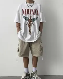NIRVANAニルヴァーナ　INUTERO バンドTシャツ　ヴィンテージホワイト
