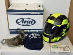 箱付】Arai アストロGXチェッカー（イエロー） 57-58cm【M】 - メルカリ