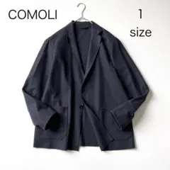 COMOLI コモリ コットン タイプライター ダブル テーラードジャケット 紺 COMOLI コモリ コットン タイプライター ダブル テーラード