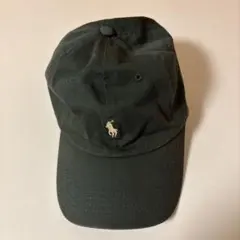 POLO 深緑キャップ 馬の刺繍
