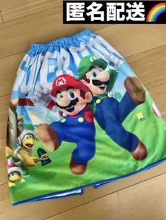 マリオ ラップタオル 巻きタオル　60cm マイクロファイバー バンダイ