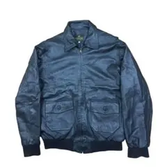 A-2 レザー ブルゾン ジャケット 本革 ブラック L