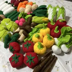 フェルト野菜　スーパーマーケットお野菜コーナー