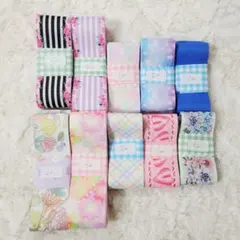 ☆17 在庫処分グログランリボンまとめ売り☆花柄　38mm