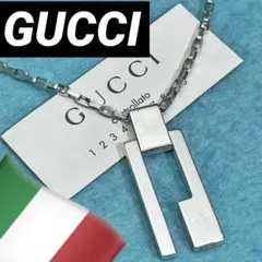 ☆新品未開封☆Gucci グッチ　シルバー　ペンダントトップ　正規品 グッチ ネックレス GUCCI シルバー GGロゴモチーフ ペンダント