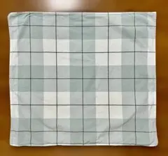 無印良品/ライトブルーチェック/クッション・座布団カバー/ USED