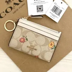 58 COACH コインケース 花柄 小銭入れ財布 定期入れ