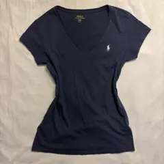 Polo Ralph Lauren ネイビー Vネック Tシャツ M