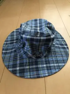 mont-bell バケットハット 青系チェック