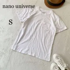 ナノユニバース　メンズ　Tシャツ　白　無地　シンプル