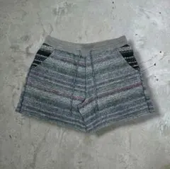 【大きいサイズ 4L】ノルディック柄 ニットハーフパンツ 部屋着 ルームウェア