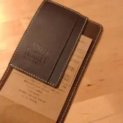 ワイルドターキー　バーボン　ノベルティ　本革　ノートカバー