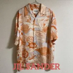[新品]JIL SANDER ジルサンダー アロハシャツ 柄シャツ orangeのサムネイル