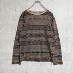 【フリークスストア】ニットセーター (L) 総柄 薄手