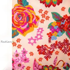 327.ナタリーレテ☆大花柄☆USAコットン☆シーチング☆布☆クリーム