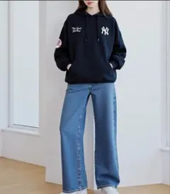 MLB/裏起毛 ロゴ パーカー/レディース