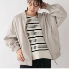 【未使用】グローバルワーク　撥水軽やかMA-1 ライトグレー