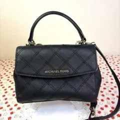 MICHAEL KORS ミニショルダーバッグ 2way キルティング レザー黒