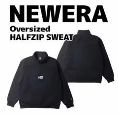 NEWERA オーバーサイズ ハーフジップスウェット ブラックのサムネイル