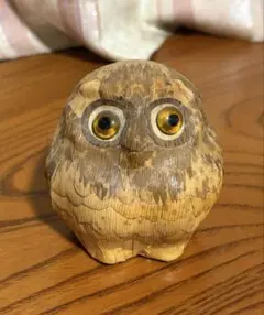 フクロウの置物 しあわせこいふく - メルカリ