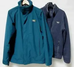 N*B様 LLBean ダークティール ナイロンフリースジャケット２点セット