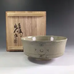 茶道具　赤膚焼　大塩正人造　御本立鶴　数茶碗　十客　共箱　D　R7985B 茶道具赤膚焼大塩正人造御本立鶴数茶碗十客共箱DR7985B