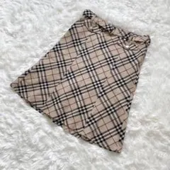 Burberry ブルーレーベルノバチェック フレアスカート 三陽商会 ひざ丈