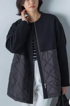 ロートレアモン　ドッキングキルティングコート≪洗濯機で洗える≫