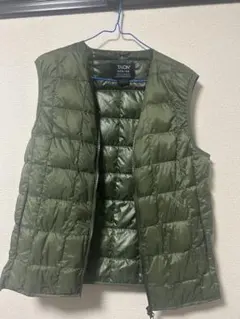 TAIONダウンベスト　カーキ　M