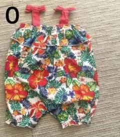 koala baby花柄ロンパース サロペット夏ハイビスカス　赤ちゃんベビー70のサムネイル