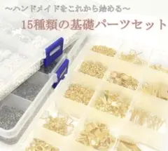 ♡♡☆初心者スターターセット☆15種類の基礎パーツセット ケース付き！シルバー